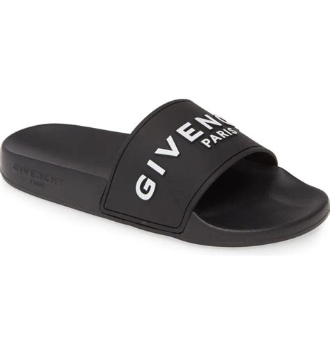 givenchy women's logo slides|givenchy slides price.